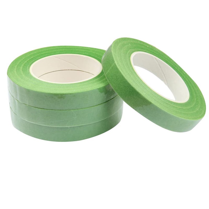 JFFX 4 Rolls Floral Tape 1/2" Wide 30 Yards/Roll Floral Tapes for Bouquet Stem Wrap and Flowers Making Craft Projects (Light Green) - Image 5
